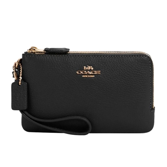 COACH Double Zip Wallet With Gold Accents - Picture 1 of 16